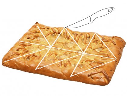 Сдобный пирог с яблоком и корицей