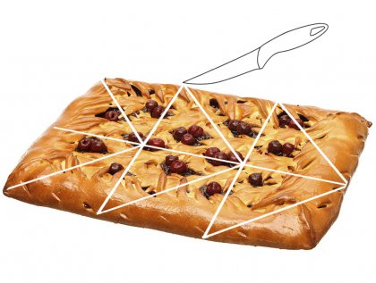 Сдобный пирог с вишней 1,5 кг