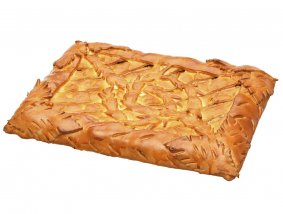 Сдобный пирог с ветчиной и сыром