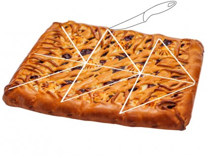 Сдобный пирог с творогом и вишней