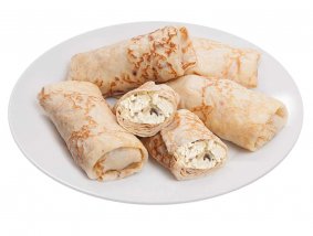 Блинчики с курицей и грибами 6 штук