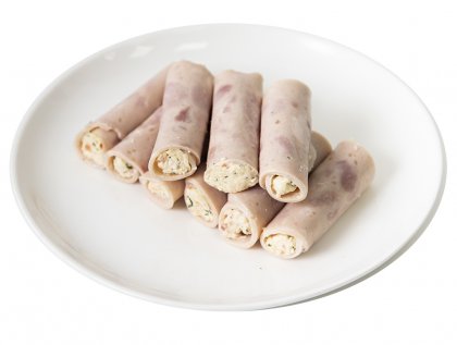 Рулетики из ветчины