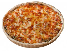 Тарт с красной рыбой и брокколи