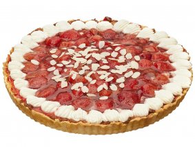 Торт песочный клубника со сливками