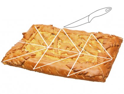 Сдобный пирог с курицей и грибами 1,5 кг